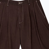 CHIFLEY PLEATED SHORTS - BROWN
