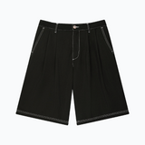 CHIFLEY PLEATED SHORTS - BLACK