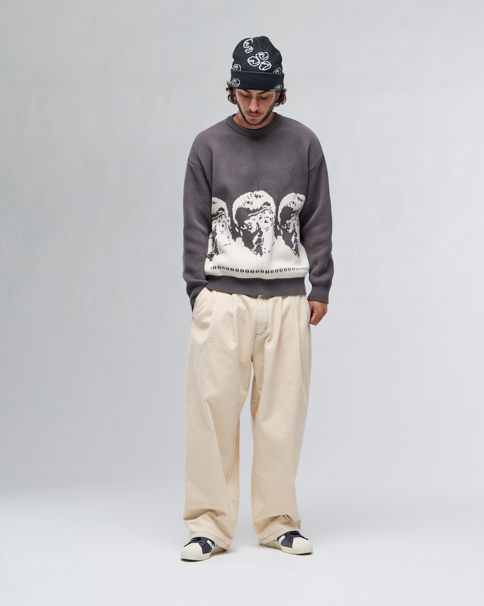 BOOMER KNITTED SWEATER (REVERSIBLE)