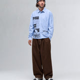 SONA PLEATED PANTS - BROWN