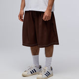 CHIFLEY PLEATED SHORTS - BROWN