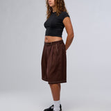 CHIFLEY PLEATED SHORTS - BROWN