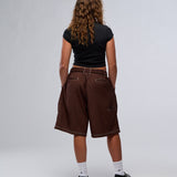 CHIFLEY PLEATED SHORTS - BROWN