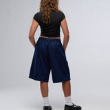 CHIFLEY PLEATED DENIM SHORTS