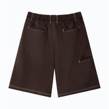 CHIFLEY PLEATED SHORTS - BROWN