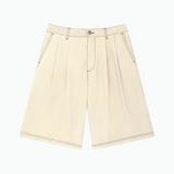 CHIFLEY PLEATED SHORTS - CREAM